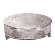 Premier Hire - Miscellaneous Item Hire - Round Silver 16" Cake Stand